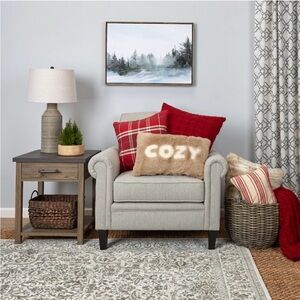 2PK Allen+Roth 50x95-in Grey Light Filtering Back Tab Curtain Panels